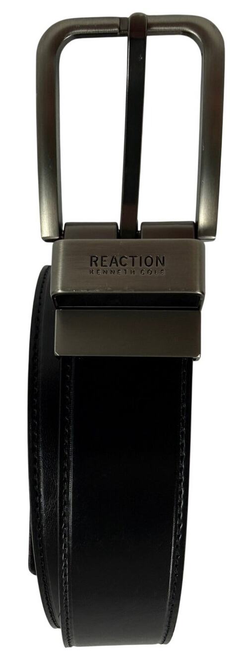 Reaction Kenneth Cole Men’s Reversible Black Brown Leather Belt Size 30–32